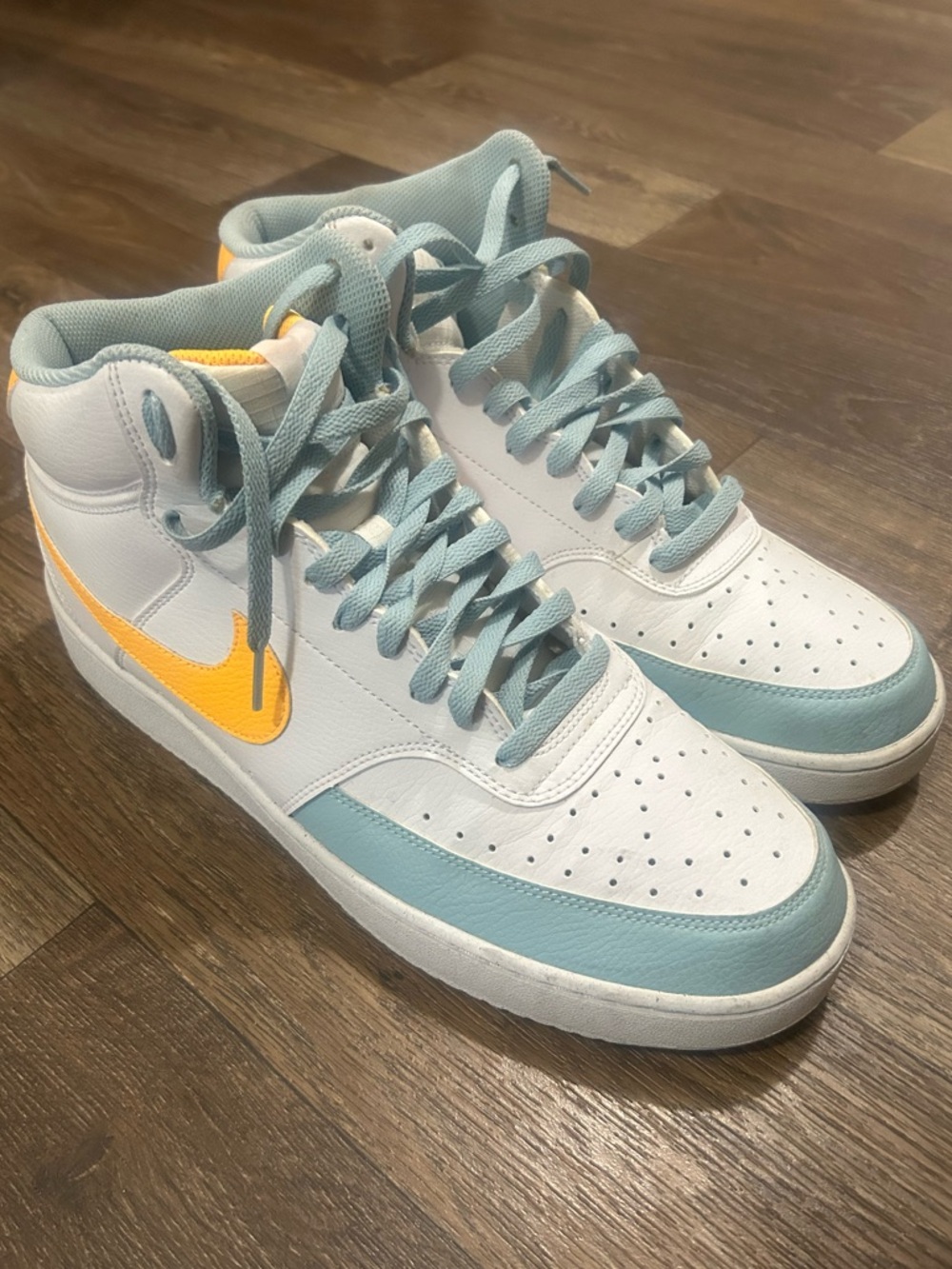 Nike Court Vision Mid Next Nature White Bliss Ocean Bliss, size US 13